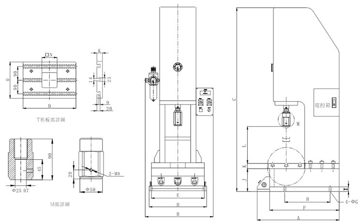 JRSB半弓型氣液增壓機設計圖